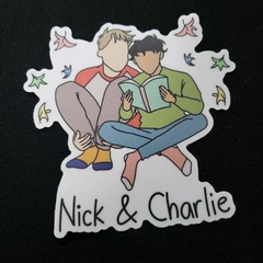 Sticker Vinilo Nick & Charlie p/termo o Celu