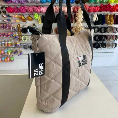 BOLSO MATELASSE ZAPHIR CON AZAS NEGRAS