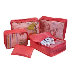 Organizador de mala de viagem rosa-Clingo