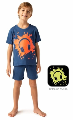 Pijama blusa manga curta e bermuda Dedeka phone