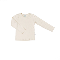 Blusa basica manga longa creme Have Fun