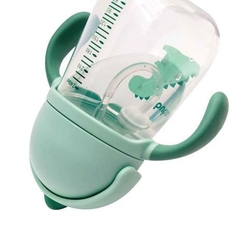 Copo Dino com alça canudo e válvula verde- Buba - comprar online
