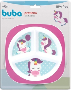 Prato com Divisórias Animal Fun Unicórnio- Buba - comprar online