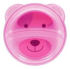 Prato Ursinho com Divisória Rosa- Buba