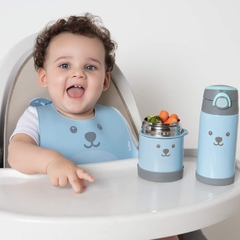 Babador de Silicone com Pega Migalhas Gumy Azul Buba - loja online