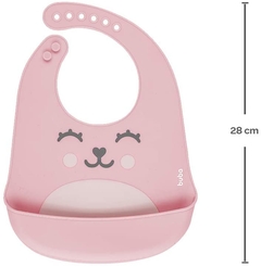Babador de Silicone com Pega Migalhas Gumy Rosa Buba na internet