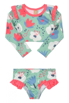 Biquini em Malha Sublimada UV 50+ Floral- Up Baby- 10 anos