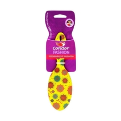 Escova de cabelo fashion oval- amarelo floral- Condor