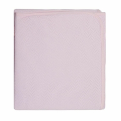 Manta tricot Mami com forro rosa 95x75 cm