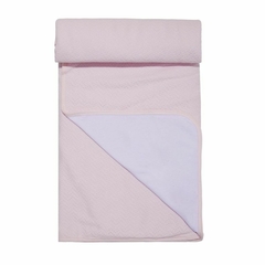Manta tricot Mami com forro rosa 95x75 cm - comprar online