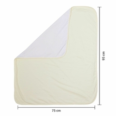 Manta tricot Mami com forro creme 95x75 cm - Helena Magalhães