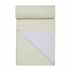 Manta tricot Mami com forro creme 95x75 cm