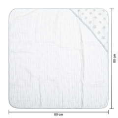 Toalha de banho Papi Soft com capuz estampada Star cinza - comprar online