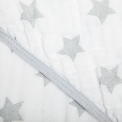 Toalha de banho Papi Soft com capuz estampada Star cinza - loja online