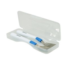 Kit talheres de inox azul- Clingo - comprar online
