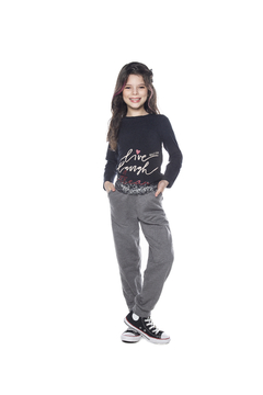 Calça love always moletom flanelado-Have Fun - comprar online