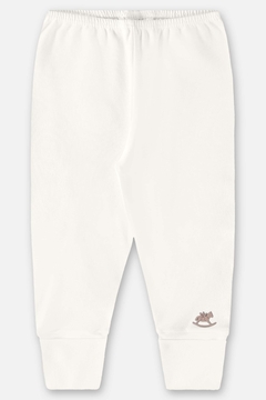 Calça em algodão off white Up Baby