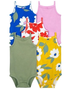Kit body Carters regata 5 peças floral