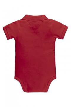 Body polo manga curta vermelho alto risco Up Baby - comprar online