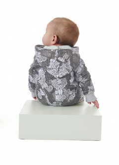 Macacão Up Baby moletom flanelado com capuz trator - comprar online