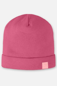 Gorro em ribana rosa neon Up Baby
