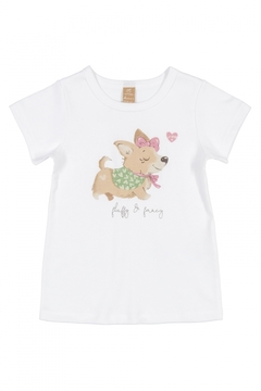 Pijama blusa manga curta e short menina cachorro - Up Baby - comprar online
