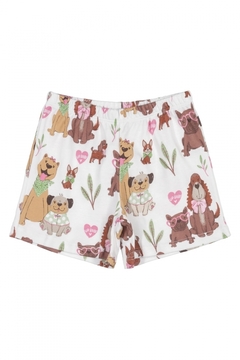Pijama blusa manga curta e short menina cachorro - Up Baby na internet