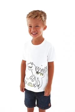 Camiseta manga curta Dino Branco Especial- Up Baby - comprar online