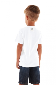 Camiseta manga curta Dino Branco Especial- Up Baby na internet