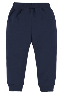 Calça moletom flanelado Up Baby azul escuro - comprar online