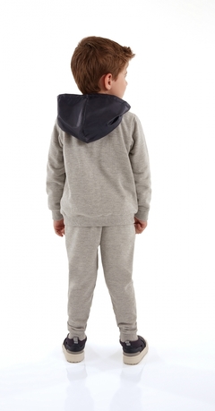 Conjunto Jaqueta e calça em moletom mescla cinza-Up baby - comprar online
