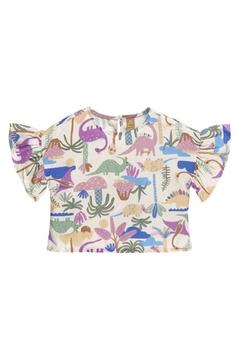 Conjunto Bata em viscose e short em tecido Dino Up Baby na internet