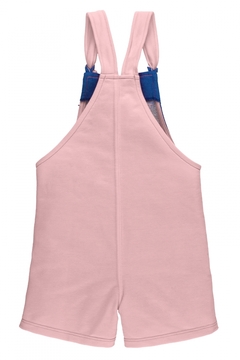 Jardineira em jeans c rosa Up Baby na internet