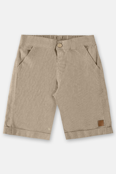 Bermuda em linho marrom taupe Up Baby