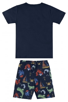 Pijama Up Baby algodão azul mar - loja online