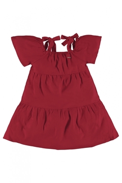Vestido Festa vermelho linho Up Baby alcinha - comprar online