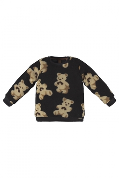 Conjunto blusão urso em pelo calça molecoton marrom Up Baby - Helena Magalhães