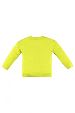 Camiseta manga longa algodão e gorgurão verde limão Up Baby na internet