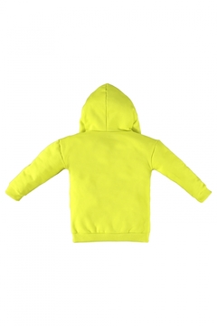 Imagem do Conjunto blusão moletom flanelado verde limão e calça moletom azul Up Baby
