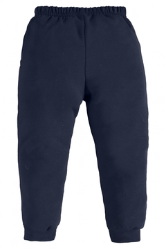 Conjunto blusão moletom flanelado verde limão e calça moletom azul Up Baby