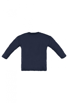 Camiseta manga longa azul com bolso Up Baby - comprar online