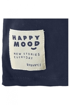 Camiseta manga longa azul com bolso Up Baby - Helena Magalhães
