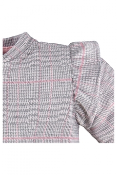 Conjunto jaqueta e calça cinza com rosa Up Baby