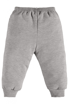 Conjunto blusão e calça em moletom flanelado dog cinza Up Baby