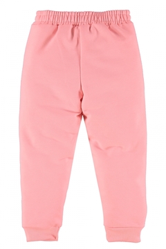 Calça moletom flanelado Up Baby rosa fluor - comprar online