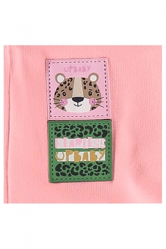 Conjunto jaqueta e calça moletom flanelado rosa fluor - comprar online