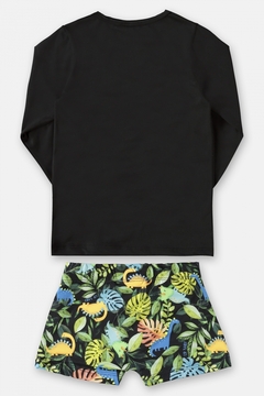 Conjunto camiseta com sunga UV 50+ Dino Up Baby na internet