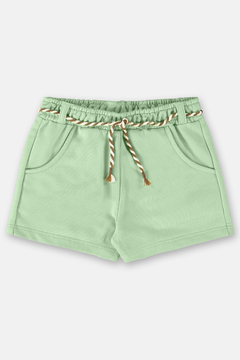 Conjunto blusa rosa dino short moletom verde Up Baby - Helena Magalhães