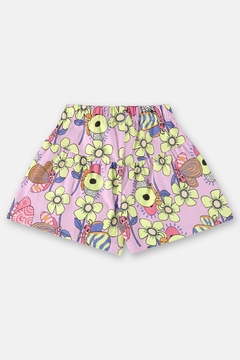 Conjunto Up Baby blusa e short lilas floral