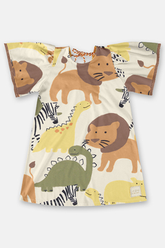 Vestido safari com bege Up Baby - comprar online